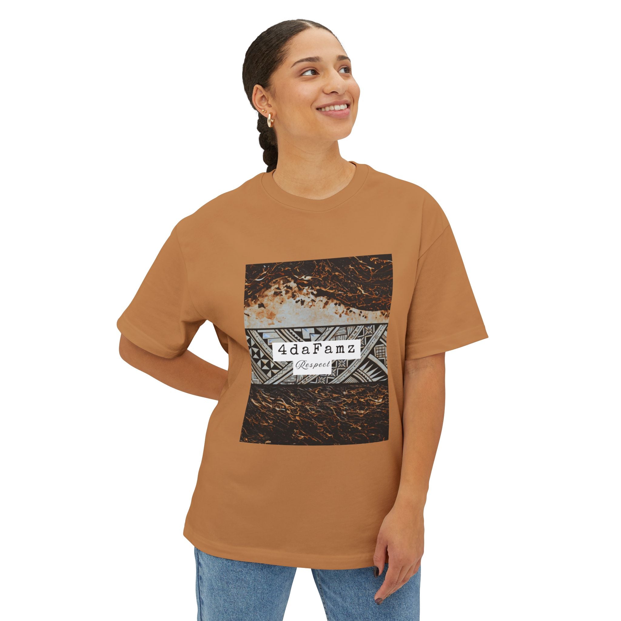 4daFamz RESPECT Chic Unisex Oversized Boxy Tee, Casual Comfort Shirt, Everyday Tee, Trendy Streetwear Top, Unique Gift