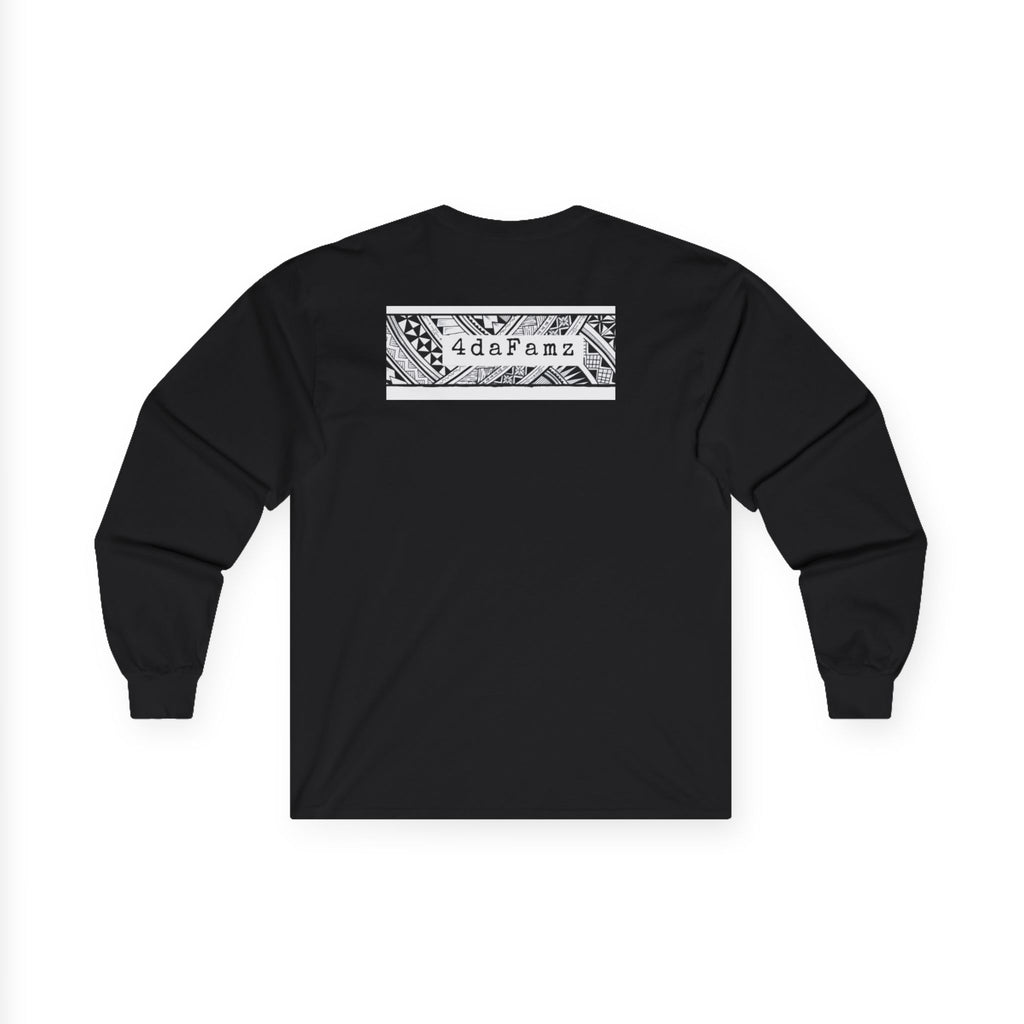 Unisex Long Sleeve Tee with 4daFanz Design, Casual Fashion, Graphic Tee, Fall Style, Gift for Fans, Everyday Wear