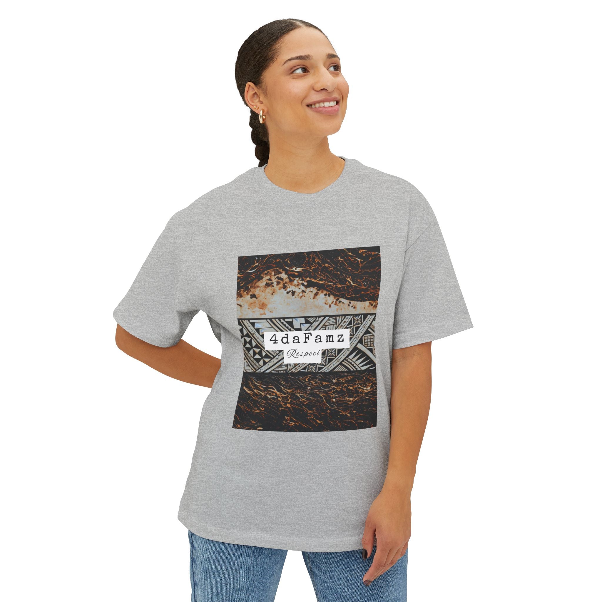 4daFamz RESPECT Chic Unisex Oversized Boxy Tee, Casual Comfort Shirt, Everyday Tee, Trendy Streetwear Top, Unique Gift