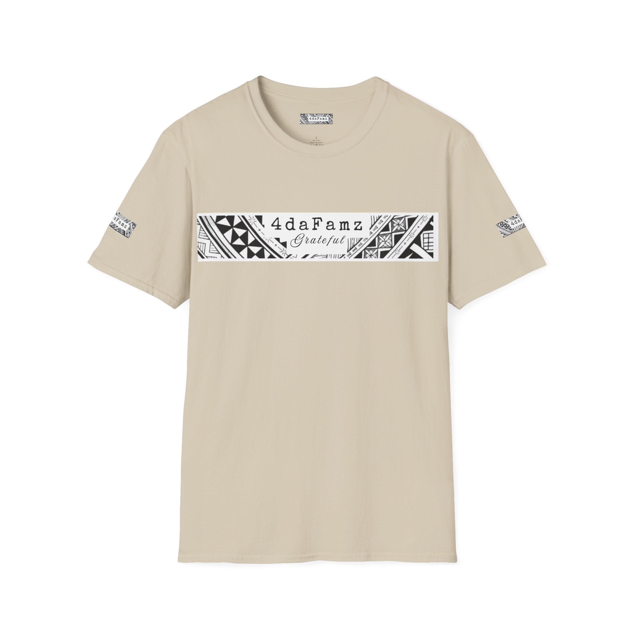 4daFamz GRATEFUL Trendy Comfy T-Shirt, Relaxed Island Vibes, Unisex Tee, Streetwear, Gift for Friends, Everyday Wear, Summer Style, 4daFamz Design